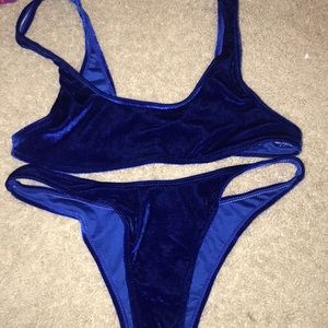 Blue velvet bikini